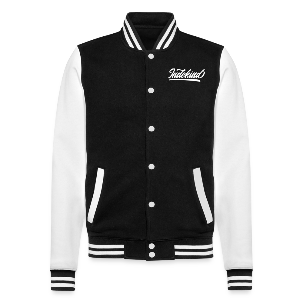 College-Sweatjacke | Indekind Klassik | Herz-Logo | Fü allemoole - Schwarz/Weiß