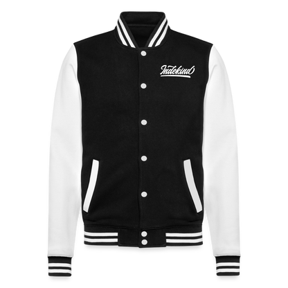 College-Sweatjacke | Indekind Klassik | Herz-Logo | Fü allemoole - Schwarz/Weiß