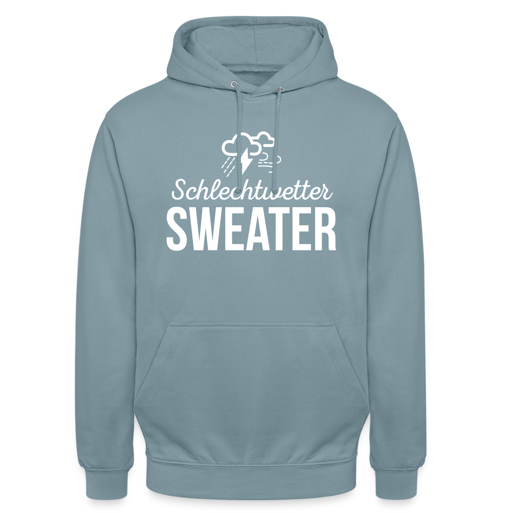Hoodie | Schlechtwetter Sweater | Fü allemoole - Nebelblau