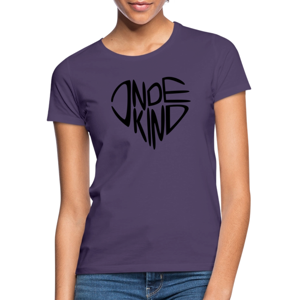 T-Shirt | Indekind Premium | Herz-Logo | Mädsche - Dunkellila