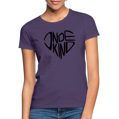 T-Shirt | Indekind Premium | Herz-Logo | Mädsche - Dunkellila
