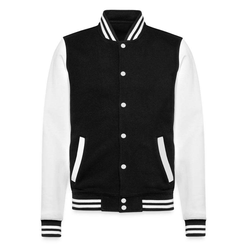 College-Sweatjacke | Indekind | Fü allemoole - Schwarz/Weiß