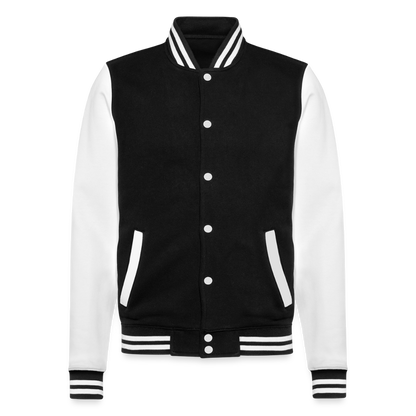 College-Sweatjacke | Indekind | Fü allemoole - Schwarz/Weiß