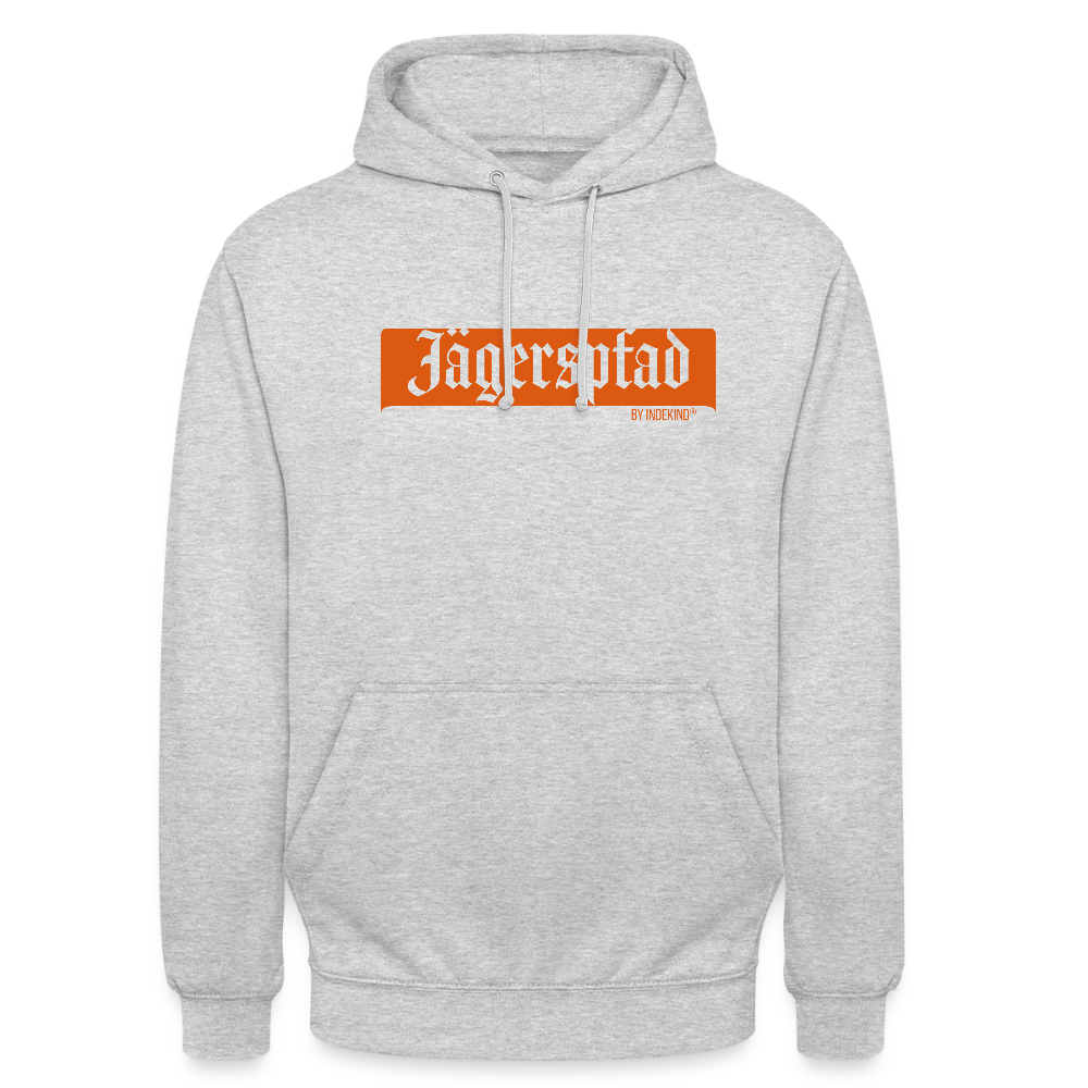 Hoodie | Jägerspfad | Fü allemoole - Hellgrau meliert
