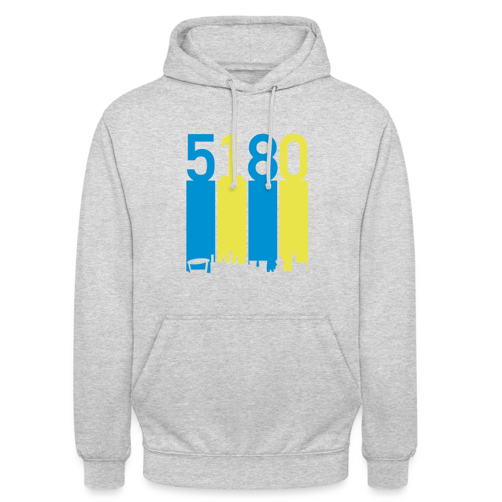 Hoodie | 5180 Skyline | Fü allemoole - Hellgrau meliert