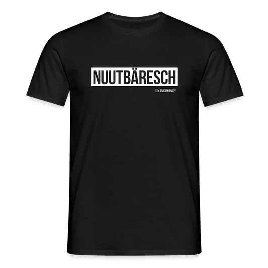 T-Shirt | Nuutbäresch Klassik | Manns-Lüü - Schwarz
