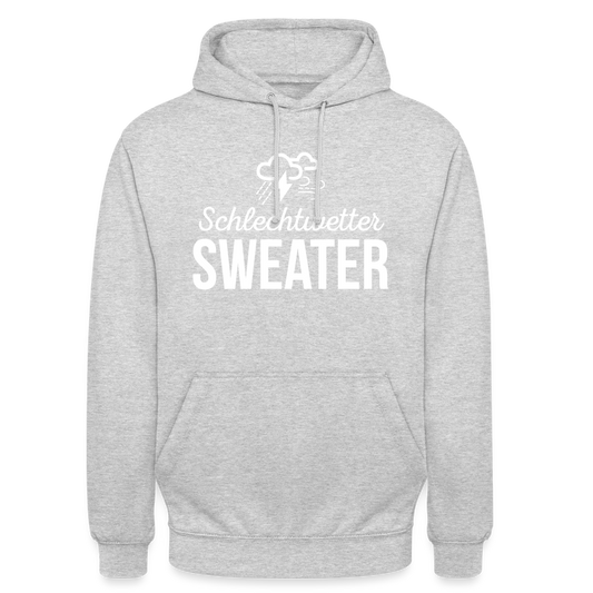 Hoodie | Schlechtwetter Sweater | Fü allemoole - Hellgrau meliert