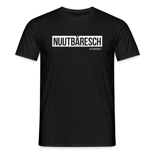 T-Shirt | Nuutbäresch Klassik | Manns-Lüü - Schwarz
