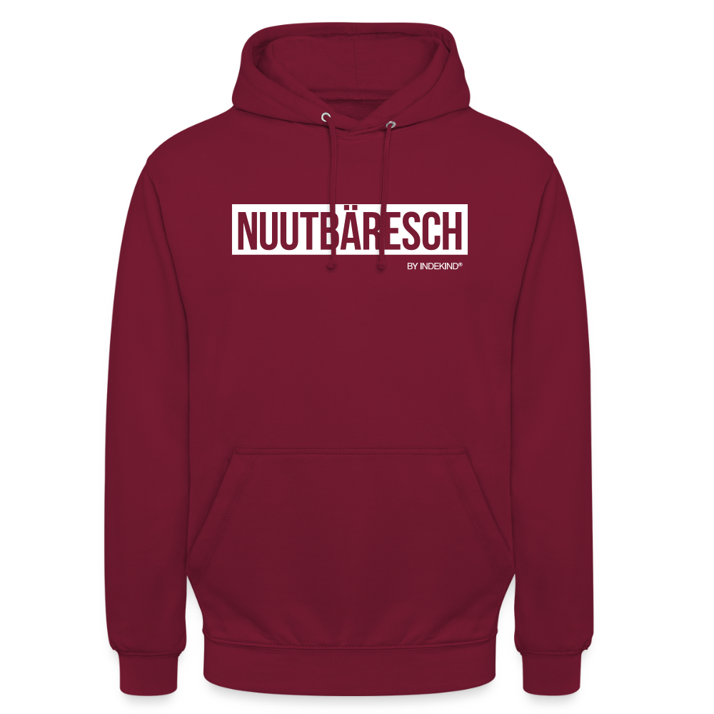 Hoodie | Nuutbäresch Klassik | Fü allemoole - Bordeaux