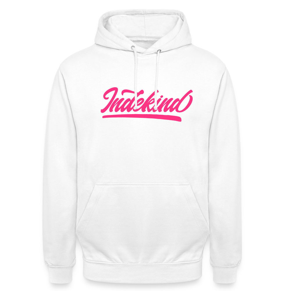 Hoodie | Indekind Neon Pink Klassik | Fü allemoole - Weiß