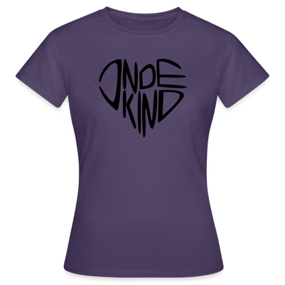 T-Shirt | Indekind Premium | Herz-Logo | Mädsche - Dunkellila