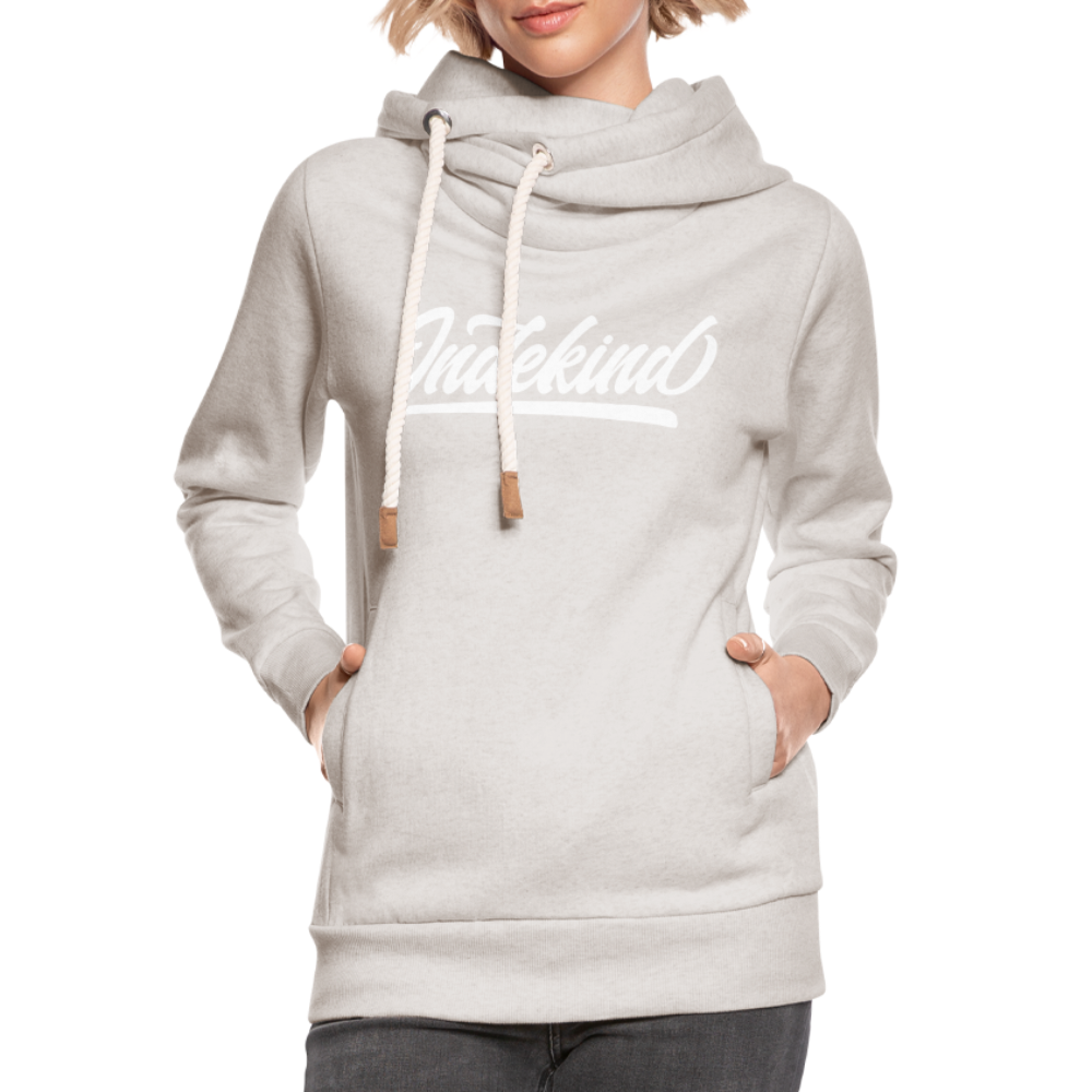 Hoodie | Indekind Schalkragen | Fü allemoole - Beige meliert