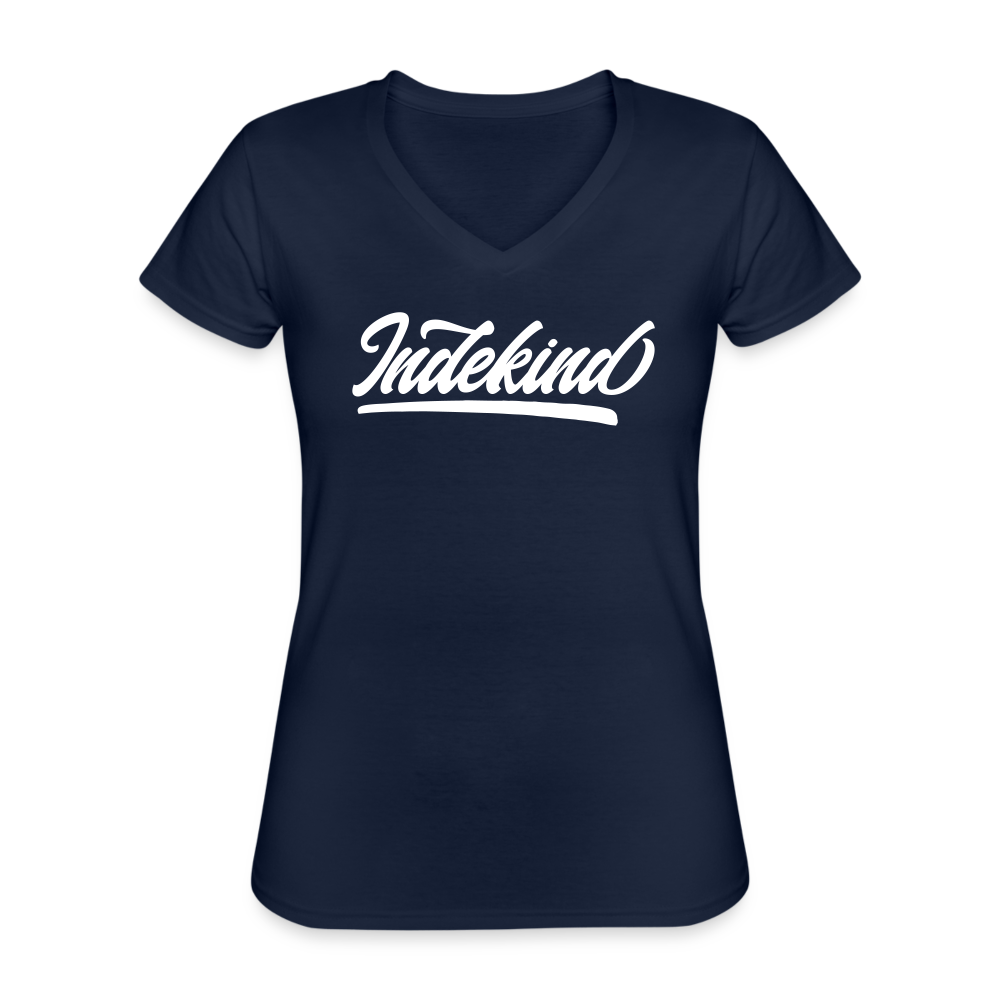 T-Shirt V-Schnitt | Indekind Klassik | Mädsche - Navy