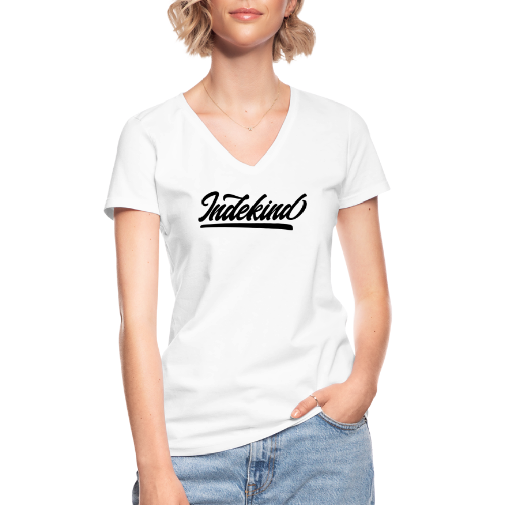 T-Shirt V-Schnitt | Indekind Klassik | Mädsche - weiß