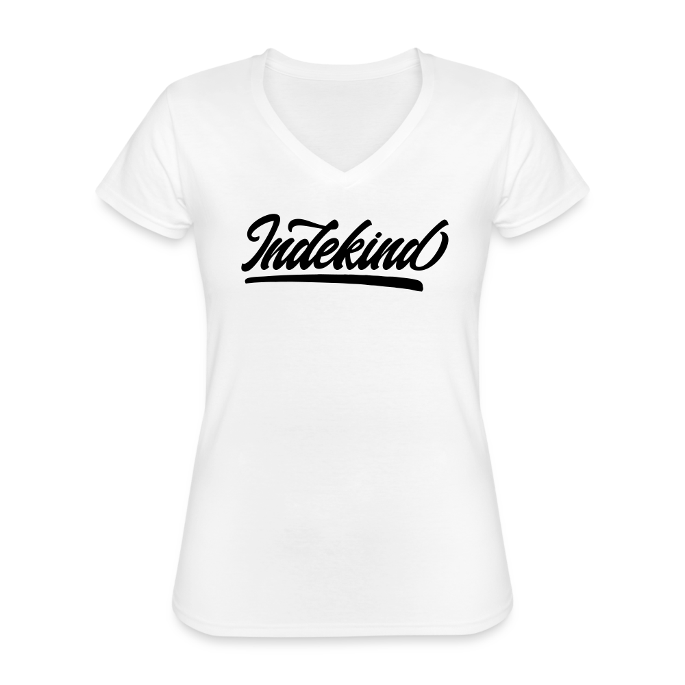 T-Shirt V-Schnitt | Indekind Klassik | Mädsche - weiß