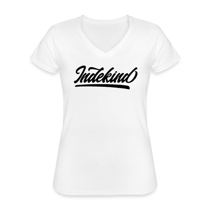 T-Shirt V-Schnitt | Indekind Klassik | Mädsche - weiß