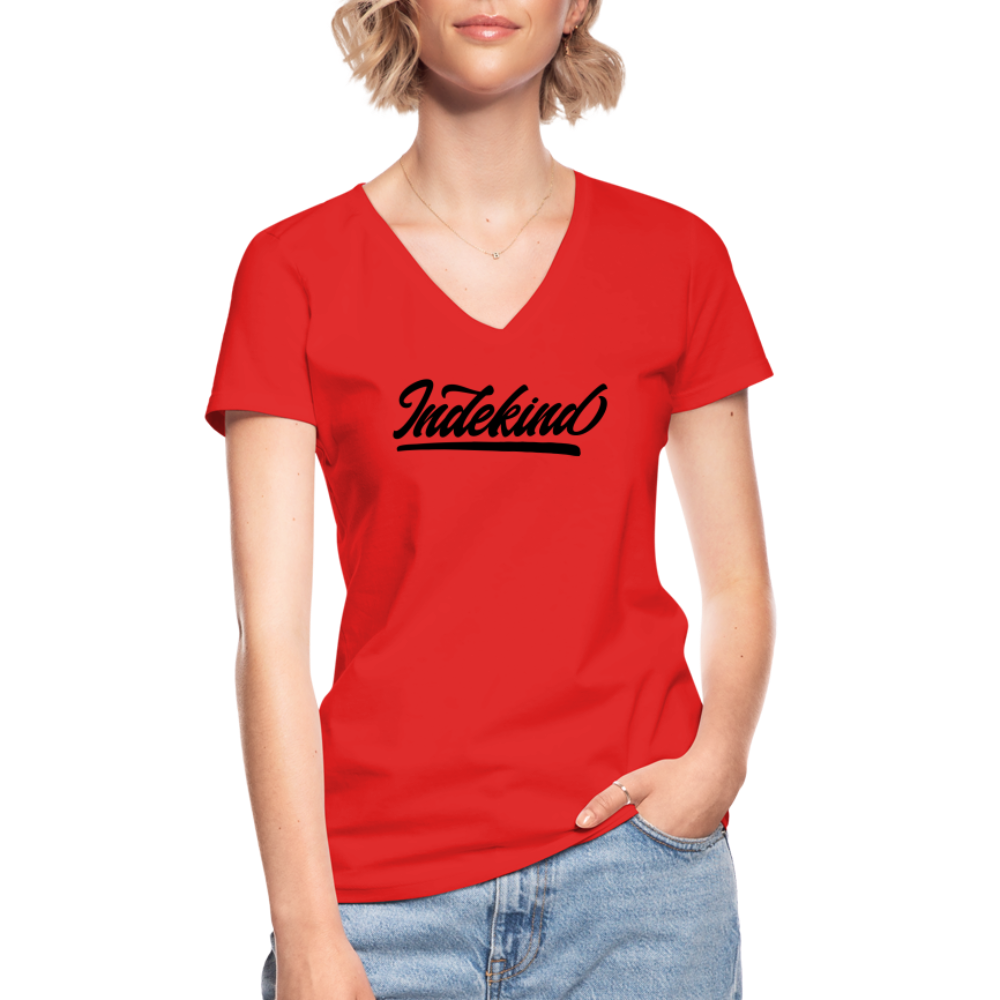 T-Shirt V-Schnitt | Indekind Klassik | Mädsche - Rot