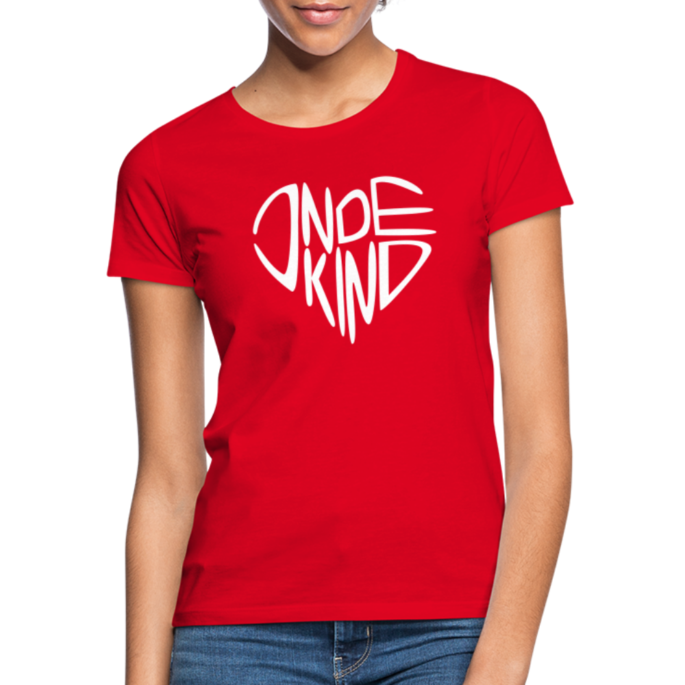T-Shirt | Indekind Premium | Herz-Logo | Mädsche - Rot
