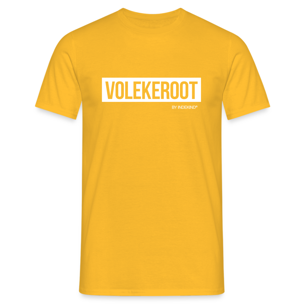 T-Shirt | Volekeroot Klassik | Manns-Lüü - Gelb