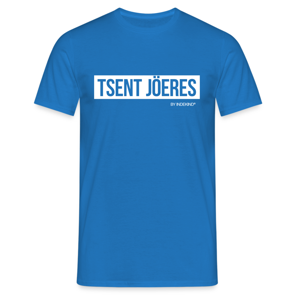 T-Shirt | Tsent Jöeres Klassik | Manns-Lüü - Royalblau