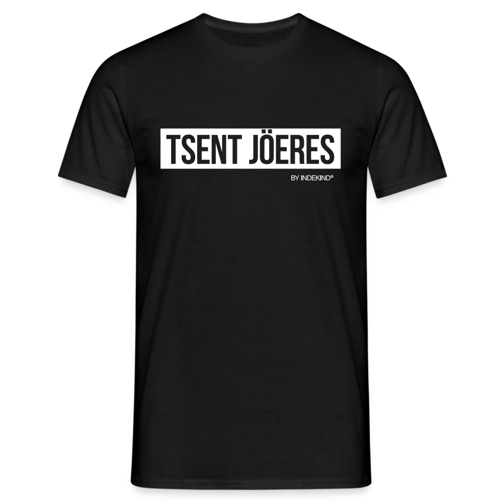 T-Shirt | Tsent Jöeres Klassik | Manns-Lüü - Schwarz