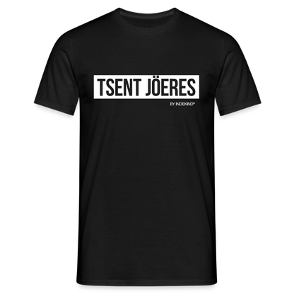 T-Shirt | Tsent Jöeres Klassik | Manns-Lüü - Schwarz