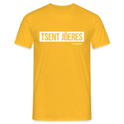 T-Shirt | Tsent Jöeres Klassik | Manns-Lüü - Gelb