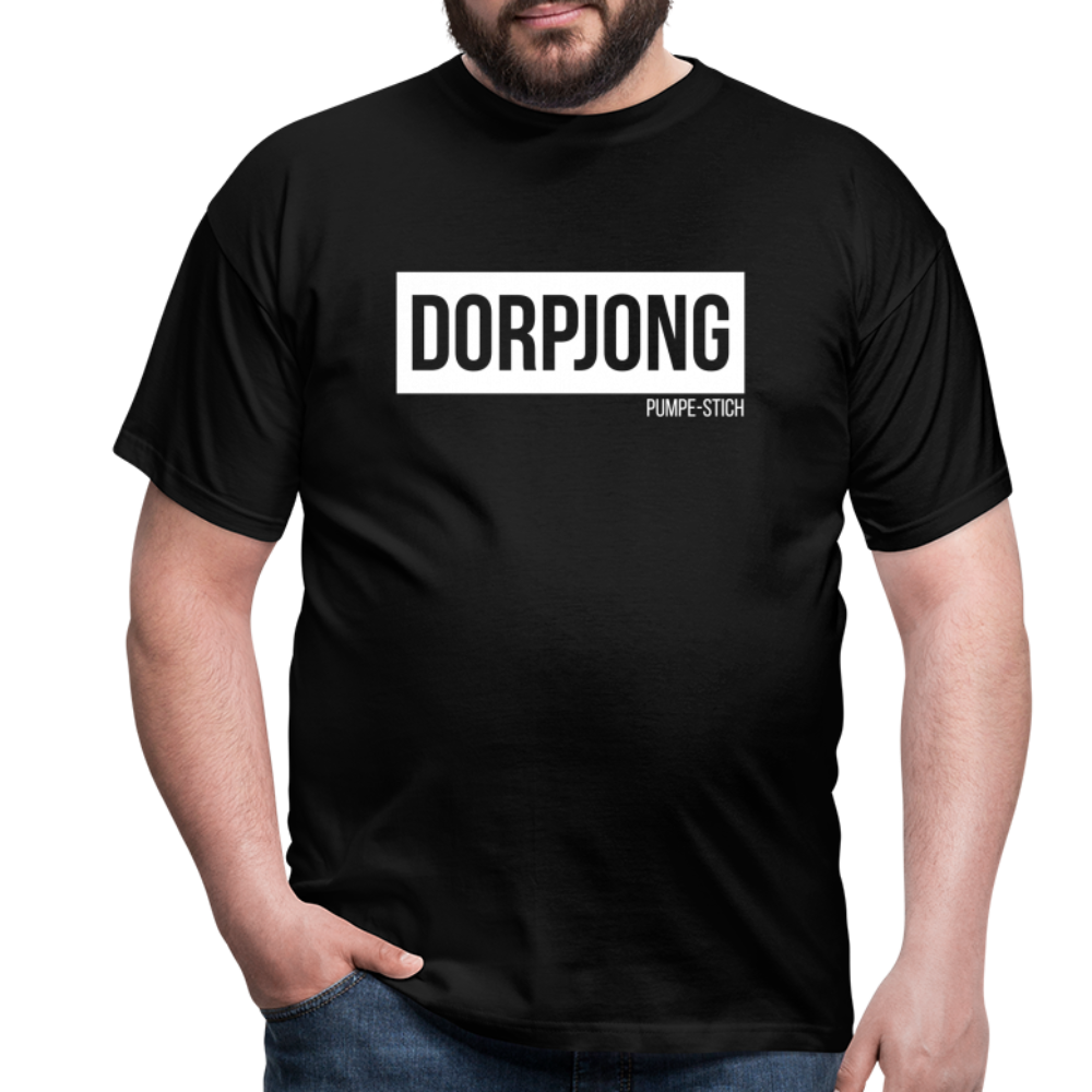 T-Shirt | Dorpjong Pumpe-Stich Klassik | Manns-Lüü - Schwarz