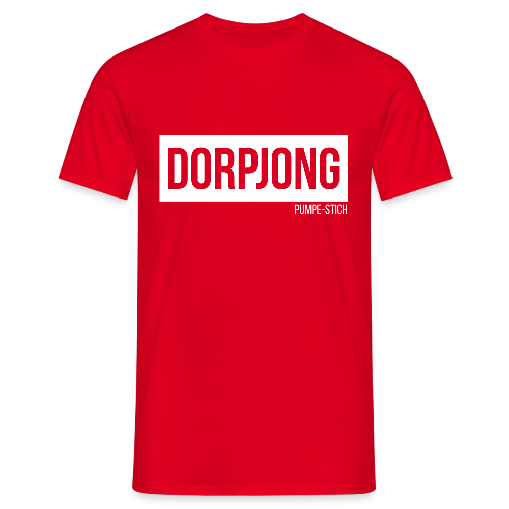 T-Shirt | Dorpjong Pumpe-Stich Klassik | Manns-Lüü - Rot