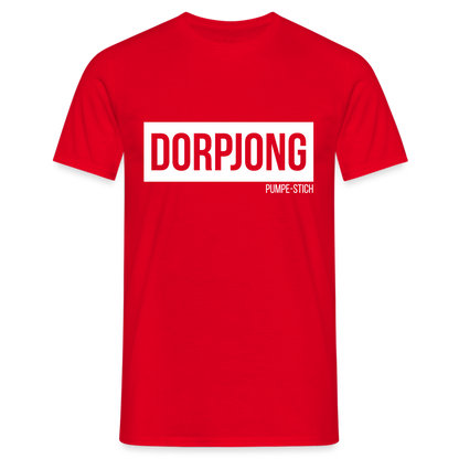 T-Shirt | Dorpjong Pumpe-Stich Klassik | Manns-Lüü - Rot