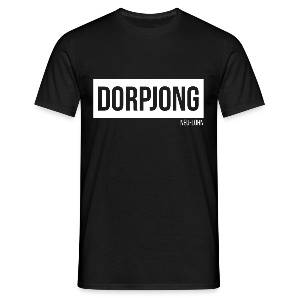 T-Shirt | Dorpjong Neu-Lohn Klassik | Manns-Lüü - Schwarz