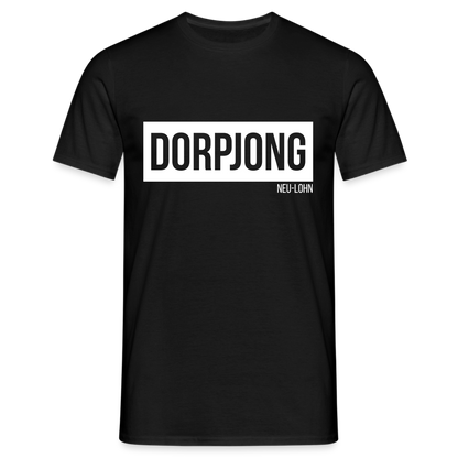 T-Shirt | Dorpjong Neu-Lohn Klassik | Manns-Lüü - Schwarz